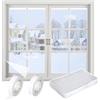 HUIKUANGEU Pellicola Isolante per Finestre,Pellicola di Sopravvento Termica1,6 X 11m,Window Pellicola Isolante per Finestre,Kit di Isolamento per Finestre Regolabile,Kit di pellicola isolante per finestre