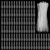 UTMACH 100 Pezzi Segnacavi Elettrici in Materiale di Nylon con 100 Fascette Plastica Bianche Riutilizzabili Marcatura Cavi in Nylon Etichetta per Cavi Trasparente per Etichette per Cavi