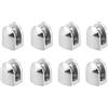 Spldsun 8 Pezzi Morsetto di Vetro Lega, Morsetto Regolabile, Staffa di Vetro in Lega di Zinco, Con Viti di Montaggio Accessory,Ampiamente Usato in Bagni, Hotel, Parrucchieri ecc (10mm）