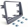 RicambIT Mascherina 2DIN Adattatore Autoradio Cornice Stereo compatibile con FIAT Panda (169) dal 2003 al 2011 con Kit Fissaggio - Grigio