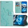 JZASES Cover per Samsung Galaxy A41, Custodia in Pelle PU con Slot per Schede, Magnetica Portafoglio Cover per Samsung A41, Verde