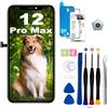 EFAITHLIFE per iPhone 12 PRO Max Sostituzione dello Schermo LCD 6,7 Pollici Gruppo digitalizzatore del Display Schermo tattile,con Strumento di Riparazione del Gruppo Telaio