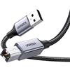 UGREEN Cavo Stampante USB 2.0 Nylon Cable Type A a Tipo B Maschio Alluminio Compatibile con HP Epson Brother Canon Lexmark, Scanner, Fax (5 M)