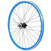 cyclingcolors 1x Ruota Posteriore Completa Bicicletta Cerchione Raggi Mozzo Bici Fixie Bike Misura 700 (13-622) TubeType Fixed Gear 16T Flip Flop Alluminio Blu