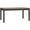 Forte Möbel JOKKAZ - Tavolo da pranzo allungabile, in legno di quercia, 160,4 x 76,6 x 90 cm (larghezza x altezza x profondità)