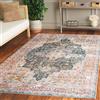Safavieh Tappeto Angosciato Rug Ideale per aree ad alto passaggio - Lavabile in Lavatrice e Antiscivolo - Arizona Collection, A Pelo Corto, in Verde e Marrone, 152 X 244 cm