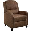 ASTAN HOGAR Poltrona Relax con reclinazione manuale, rivestita in microfibra, modello Inés AH-AR31100OX
