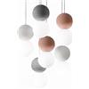 G.E.A. Luce Lampadario Moderno Gea Luce Sfera S6 Vetro Cemento Lampada Sospensione