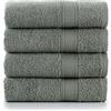 nottoc Set Asciugamani Bagno, Hotel, 100% Cotone, 2 Telo Doccia 70x140cm + 4 Asciugamani 50x90cm + 2 Asciugamani Ospiti 30x50cm (Verde Scuro, 4 Asciugamani)