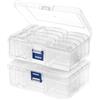 AUAUY 2PZ Organizzatori di Piccole Perline, 30 Mini Contenitori in Plastica con Coperchio, Compartment Crafts Storage Box, Scatola di Stoccaggio Degli Accessori per la Pittura a Diamante