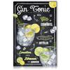 Finest Folia Targhetta decorativa per cocktail, 20 x 30 cm, in alluminio, decorazione per bar, bancone, pub, cucina, caffè, compleanno, ricetta RV003 (13 gin tonic)
