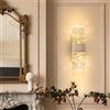 zhxinashu Applique da Parete LED Oro in Cristallo, Luce Bianca Calda