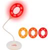 LXSINO Lampada da lettura da scrivania, blocco BlueLight, 2 modalità di colore, 1600 K ambra e luce rossa, lampada da lettura dimmerabile, lampada da ufficio riduce l'affaticamento degli occhi e