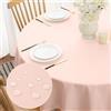 Softalker Tovaglia Rosa Rotonda 160cm Diametro Elegante Tovaglia Compleanno 6-8 posti Antimacchia Tovaglia Autunnale da Esterno Impermeabile per Protezione Tavolo per Natalizia Capodanno Cucina