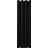 Deconovo Tenda Oscurante Termica Isolante per Interni 280 CM Altezza 1 Pannello, per Cameretta Bambini Moderne con Anelli, 140x280 CM, Nero