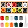 AKONE Mini portacandele con foro da 1,8 cm, in ceramica, 10 pezzi, colore bianco, per cerimonie d'altare, decorazione per interni (colorata)