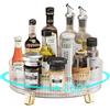 Wnddle Organizer da cucina, Organizer Girevole, Piatto Girevole, 360° Portaspezie Girevole, Piatto Girevole Porta Spezie, Vassoio Girevole Portaoggetti da Cucina per Credenza e Frigorifero