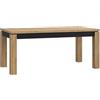 Forte Möbel KASZIMIRO Tavolo da pranzo allungabile, in legno di quercia Waterford, nero, larghezza 180,4 x altezza 78,2 x 90,4 cm