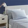 Nautica - Set di lenzuola per letto matrimoniale, in percalle di cotone, fresco e fresco, leggero e traspirante (Coleridge Stripe Blue, Queen)