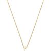 LUXENTER Collana Alphabet finitura oro 18k - Lettera P, Mediano, Metallo, Senza pietra preziosa