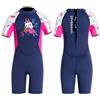 TaimeiMao Muta per Bambini, Muta in Neoprene da 2,5 mm, Muta per Ragazze, Muta per Bambini Corta, Costume da Bagno Termico, Adatto per Immersioni, Nuoto, Surf e Sport Acquatici (100-110 cm, 14-18 kg)