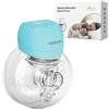 KISSBOBO Tiralatte Elettrico,Tiralatte Elettrico Indossabile, Tiralatte LCD Vivavoce,3 modalità e 9 livelli,Pompa mammaria senza fili ricaricabile a basso rumore con flange 21mm / 24mm (Blu2)
