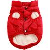 JoyDaog Giacca per cani calda foderata in pile a 2 strati, per cuccioli, invernale, freddo, morbido, antivento, per cani di piccola taglia, rosso, S