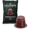 Lollo Caffè Passione Espresso, Miscela Nera - 800 (8x100) Capsule - Compatibili con le Macchine ad uso domestico Nespresso*