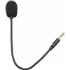 Ymhapp Microfono auricolare nero regolabile a 360 gradi Jack pieghevole Controller per cuffie combinato da 3,5 mm da gioco microfono a microfono cuffie accessori