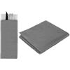 VIRSUS kit 100 Tovaglie + 100 Buste Portaposate in TNT Tessuto Non Tessuto, tovaglia da 100x100 cm, portaposate da 11x25 cm con tovagliolo, Ideali per la ristorazione (Grigio)