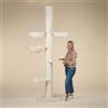 RHRQUALITY Tiragraffi per gatti grandi xxl Maine Coon Tower PLUS Crema dal pavimento al soffitto aggiustabile da 235cm a 255cm adulti grande gatto albero enormi giganti XL