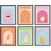 HAUS AND HUES Poster danesi pastello alcolici, set di 6 poster estetici per cocktail, immagini preppy da parete, divertenti poster per dormitorio per ragazze universitarie, arte colorata da parete per
