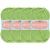 BambooMN JubileeYarn Cotton Select - Peso sportivo - 50 g/matassa - verde lime - 4 matasse