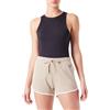 Champion Legacy Icons Tonal Logo W-Soft Cotton 1x1 Rib Pantaloncini, Marrone Chiaro, L Donna