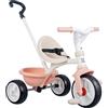 Smoby - Trciciclo Be Move rosa, con asta di spinta, sedile con cintura di sicurezza, telaio in metallo, ruota libera e pedali, per bambini dai 15 mesi in su, 7600740339