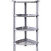 SLZBCY Organizer per doccia a 4 ripiani, in plastica, per bagno, vasca da bagno, doccia, 34 x 25 x 83,5 cm, grigio (slot rotondo grigio a 4 livelli)