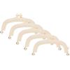 QUARKZMAN 5pz Plastic Purse Frame, 8,5cm Chiusura Click Clac per Borse Arco retrò Sbalzato per Creazione Borsa Manico Borsellino Borsa Busta Ricambi Ferramenta Telaio (Bianco)