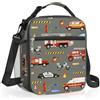 Clastyle Borsa Termica Porta Pranzo Bambini Scuola Auto Borsa Frigo Piccola Ragazzo Camion Portatile, Motore Antincendio