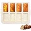 OVBOVA Mini Pagnotta In Silicone, Tortiera Rettangolare A 8 Cavità, Mini Teglia Per Pane, Padella Per Brownie, Piccola Pagnotta Antiaderente Stampi Per Pane, Brownies, Cioccolato, Sapone, Resina
