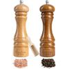 Creative Home Grande Macina Sale e Pepe in Legno | Set di 2 Macinini con Mini Paletta in Legno | 18 cm Altezza | Sale e Pepe Macinino in Legno di Faggio Naturale | Manuale Meccanismo di Macinazione