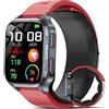 Marsyu Smartwatch per la Pressione Sanguigna con Pompa ad aria, 2.01''Orologio con Lipidi dell'acido Urico/Temperatura Corporea/Sonno/Condivisione Dati Sanitari Domestici/Controllo Accessi NFC/Tasto SOS