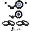 IPNOSIS Kit 6 Casse ALPINE SXE-1750S + SXE-1725S per VW Golf IV-V da 165mm con 2 Supporti Anteriori,2 Post. e 4 Conn.