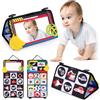 Tuaeccki Giochi Neonato 0 3 6 9 12 Mesi Giocattoli a Specchio per Bambini Tappeto Tummy Time Neonati Specchio Montessori per Bambini Bianco e Nero Giocattoli Educativi per Ragazzo Ragazza, Numero