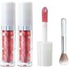 Bploar Blush Liquido Lucente Con pennello, Shimmer Face Blush Liquid Blusher Glitter, Illuminante Glitterato a Lunga Durata per Viso e Corpo, Resistente all'acqua, Effetto Naturale Luminoso (03#, 2pcs)
