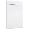 Parama Piatto Doccia 80x100 Bianco Effetto Pietra Mod. Cosmos Rettangolare in Vetroresina SMC Riducibile Piletta Inclusa e Cover In Tono Parama