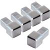 Dalsys 5x terminale per profilo piastrelle 8mm, profilo quadrato in acciaio inox spazzolato