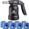 Kemper Cannello professionale per saldatura a gas Uso a 360° Accensione piezoelettrica 8 cartucce di gas perforabili EDIZIONE NERA KEMPER