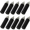 RUNCCI-YUN 10 Pezzi Audio Adapter 6.35mm TS (1/4 di Pollice),adattatore jack da 6,35 mm a RCA maschio a 6,35 mm mono femmina audio microfono adattatore jack convertitore