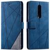 SONWO Cover per OnePlus 8, Flip Caso in PU Pelle Case Cover Portafoglio Custodia per OnePlus 8, [Kickstand] [Slot per Schede], Blu