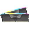 CORSAIR VENGEANCE RGB DDR5 32GB (2x16GB) DDR5 5600MHz CL40 AMD EXPO Intel XMP iCUE Memoria Compatibile per Computer - Grigio (CMH32GX5M2B5600Z40)